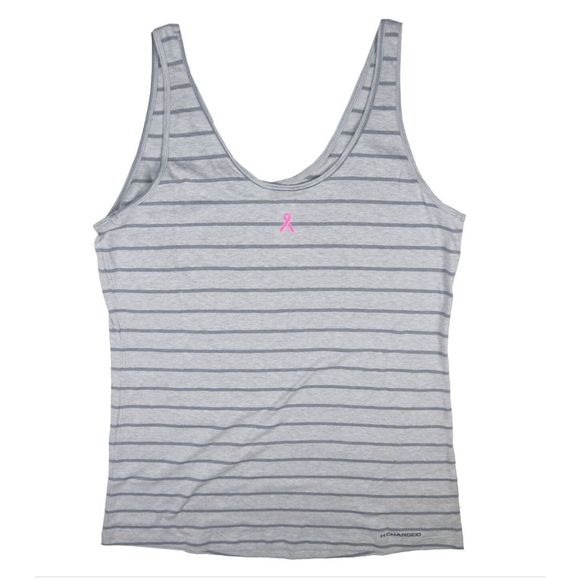📦 NEW Women's Medium UNDER ARMOUR Power In Pink Hero Breast Cancer Tank 1253960 - Picture 2 of 2